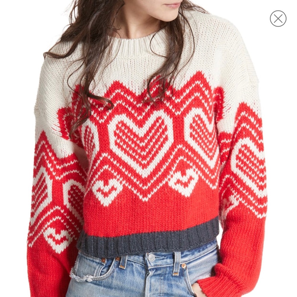 Free people I heart you sweater
